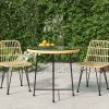 Dining Table Ø31.5" Tempered Glass and Steel