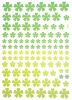 Green Floral Heart - Large Wall Decals Stickers Appliques Home Decor