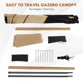 6.7 x 6.7 Feet Pop Up Gazebo with Netting and Carry Bag