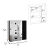 DEPOT E-SHOP Andes Medicine Single Door Cabinet With Mirror, Five Interior Shelves, Black