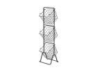 Oceanstar 3-Tier Metal Wire Storage Basket Stand with Removable Baskets â€“ Black