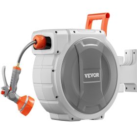 Retractable Garden Hose Reel 1/2 Inch x 65 ft Wall Mounted Garden Hose Reel
