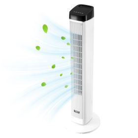 40" Oscillating Tower Fan 9H Timer 22 ft/s High Velocity with Remote Control