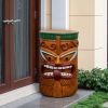 Large Tiki Statue, Outdoor Tiki Hawaii Side Table, Tiki Bar Decor, Tiki Table for Backyard Pool Indoor Bedroom Nightstand, Tiki Party Decor
