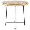 Dining Table Ø31.5" Tempered Glass and Steel