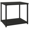 Side Table Black 21.7"x17.7"x19.3" Poly Rattan