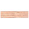 Table Top Light Brown 63"x15.7"x(0.8"-1.6") Treated Solid Wood Live Edge