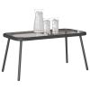Coffee Table Black 90x45x42 cm Poly Rattan