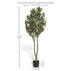 Large artificial curved branches of green plants simulate courtyard garden decoration door decoration 160CM nine mile incense belt basin disassembly 1