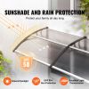 Window Door Awning Canopy, 38" x 117" Door Canopy Exterior, UF50+ PC Sunshade Sheet Awnings, Outdoor Patio Awning Sun Shade, Transparent, Waterproof