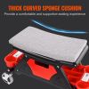 Mechanics Stool, 300 LBS Capacity Rolling Mechanic Seat with 4" Wheels, with Three Slide Out Tool Trays and Drawer
