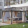 Outsunny Hardtop Gazebo: 10'x12' Polycarbonate Roof Canopy for Patio & Backyard