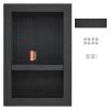 Shower Niche Ready for Tile 16" x 24", Double Shelf Organizer, Square Corners Wall-inserted Niche Recessed