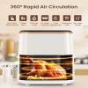 VEWIOR Air Fryer, 5.3Qt Airfryer with Viewing Window, 7 Custom Presets Large Air Fryer Oven with Smart Digital Touchscreen