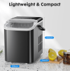 portable ice maker LED display 120W 26 lbs / 24h automatic cleaning, small household, fast refrigeration thick foam layer long effect ice