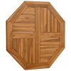 Table Top 27.6"x27.6"x1" Octagonal Solid Wood Teak