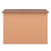8' x 8' Outdoor Storage Shed, Metal Garden Shed with Double Sliding Doors, 4 Air Vents, Tool Storage House Shed for Yard, Patio, Lawn, Coffee