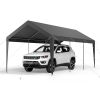 Carport, 10 x 20 FT Outdoor Car Canopy, Potable Carport, Heavy Duty Galvanized Car Shelter, UV-Resistant & Water-Resistant, All-Season Protection