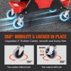 Mechanics Stool, 300 LBS Capacity Rolling Mechanic Seat with 4" Wheels, with Three Slide Out Tool Trays and Drawer