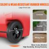 16 Gallon Fuel Caddy, 7.8 L/min, Portable Gas Storage Tank Container with Hand Pump Rubber Wheels