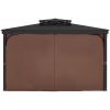 Gazebo Curtains Outdoor, Fit Most 10' x 10' x 6.9' Gazebos, 4-Panel Sidewall Gazebo Privacy Curtains with Zippers
