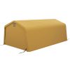 Carport 12' x 20' Portable Garage, Heavy Duty Car Port Canopy with Ventilation Windows and Large Roll-up Door, Beige
