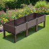 SOGA 120cm Deep Raised Garden Bed – Durable Planter Box with Legs for Vegetables, Herbs, and Flowers, Outdoor Garden Container for Home, Patio