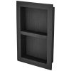 Shower Niche Ready for Tile 16" x 24", Double Shelf Organizer, Square Corners Wall-inserted Niche Recessed