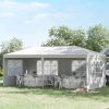 Outsunny Grand Gazebo Haven: 20x10 Large Canopy Party Tent with Removable Side Walls