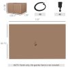 Outsunny 9.84' x 9.84' Universal Gazebo Sidewall Set with 4 Panel, 40 Hook/C-Ring Included for Pergolas & Cabanas, Brown