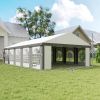 Outsunny 20' x 33' Heavy-Duty Large Wedding Tent, Outdoor Carport Garage Party Tent, Patio Gazebo Canopy with Sidewall, Gray