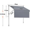 Manual Retractable Awning, 78" Outdoor Retractable Patio Awning Sunshade Shelter