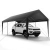 Carport, 10 x 20 FT Outdoor Car Canopy, Potable Carport, Heavy Duty Galvanized Car Shelter, UV-Resistant & Water-Resistant, All-Season Protection