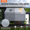 VEVOR Manual Retractable Awning, 78" Outdoor Retractable Patio Awning Sunshade Shelter
