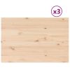 Table Top Set of 3 Natural Wood Solid pine wood 31.5 x 20.9 in