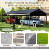 Campcraft 13 x 26.5 ft carport, 0.25mm thick, with protective film to prevent scratching, 2 pairs of adhesive gloves, 3 hooks, 12 expansion screws