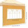 10x10ft EZ Canopy Gazebo With Windows Mineral Yellow PANTONG 15-1046TPX