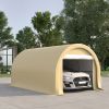 Outsunny 16' x 10' Carport, Heavy Duty Portable Garage / Storage Tent with Large Zippered Door, Anti-UV PE Canopy Cover for Car, Truck, Boat