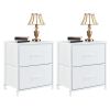 Living Room Cabinet Layers Set of 2 Fabric Drawers Beside Nightstand Table Closet Chest Clothes Display Cabinet Of Furniture