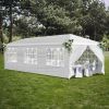 1 Set of 10'x30' Party Tent Canopy for Outdoor Weddings, Heavy-Duty Waterproof Event Shelter with Removable Sidewalls, Ideal for Parties, Booths