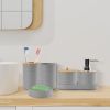 Bathroom Accessories Set of 8Pcs Bathroom Holder Set with Soap Dispenser Toothbrush Holder Cup Soap Dish Toilet Cleaning Brush Trash Can Qtip Holder V