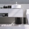 Bathroom Accessories Set of 8Pcs Bathroom Holder Set with Soap Dispenser Toothbrush Holder Cup Soap Dish Toilet Cleaning Brush Trash Can Qtip Holder V