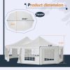 Outdoor Party Tent Heavy-Duty Wedding Canopy Gazebo w/ Storage Bags
