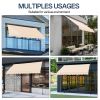 Support Canopy Polyester Fabric Aluminum Iron Frame Retractable Adjustable Shade Shelter Outdoor Sun Protection Portable Durable Lightweight for Garde
